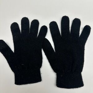Black Wool Gloves - Size Small